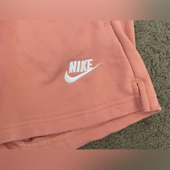 NIKE Pink Coral Sweatshorts, Size Large - Picture 3 of 10